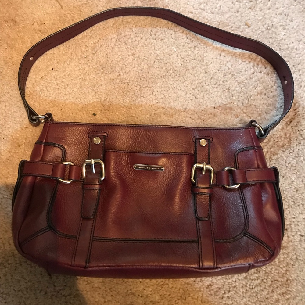 Etienne Aigner maroon purse